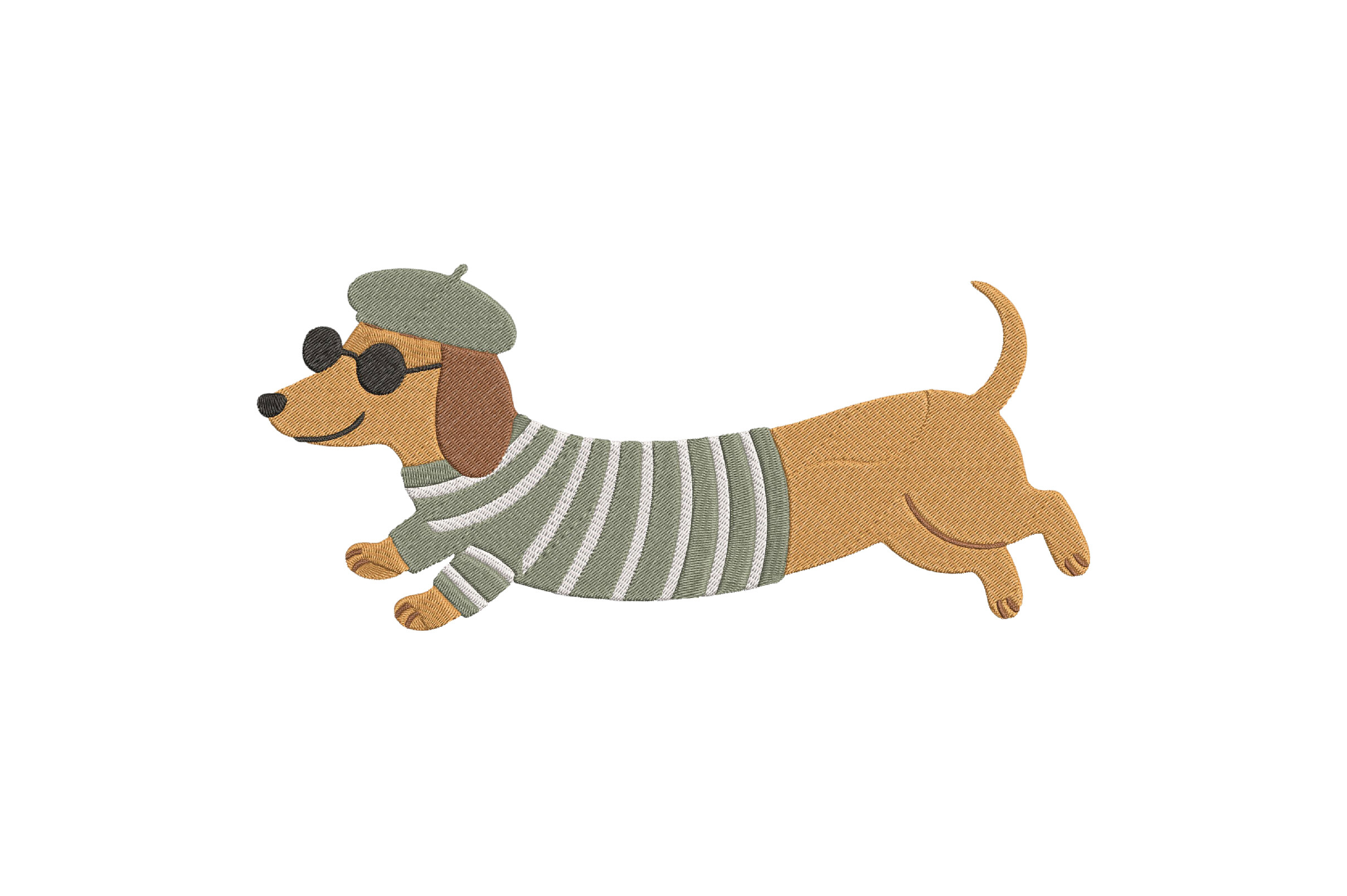 Dachshund Embroidery Design
