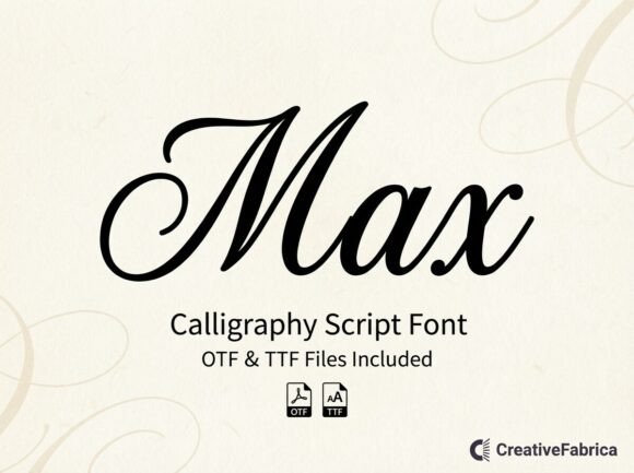 Max Font PNG with transparent background - Preview 1