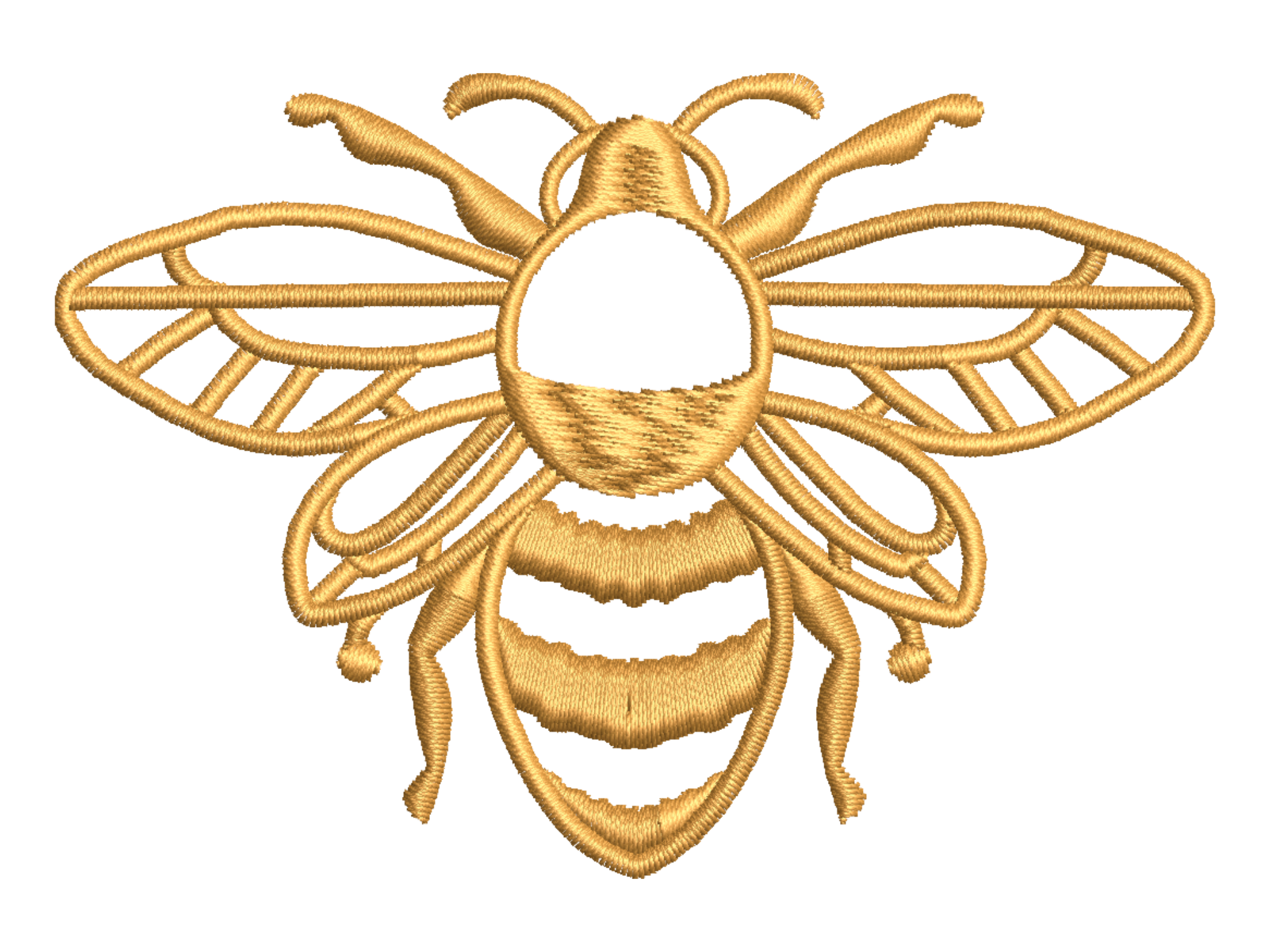 Minimal Bee Monogram Embroidery