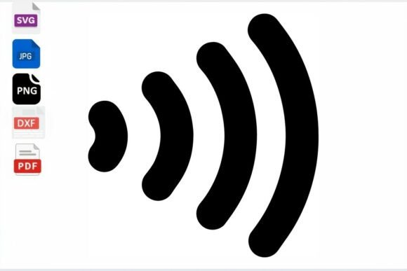 NFC Signal Icon SVG Vector Art Grafika Rękodzieła Przez mhrana730