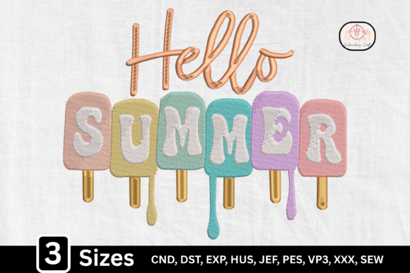 Popsicle Ice Cream Hello Summer