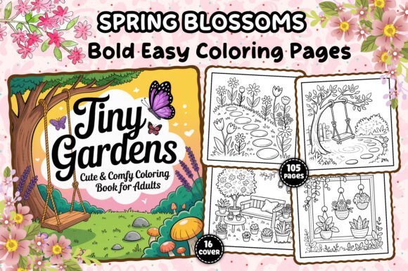Spring Blossoms Coloring Pages