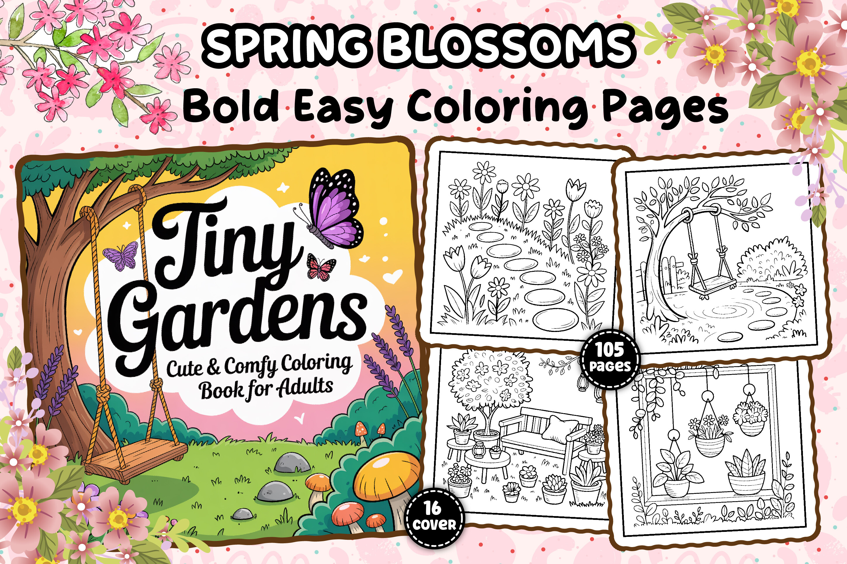 Spring Blossoms Coloring Pages