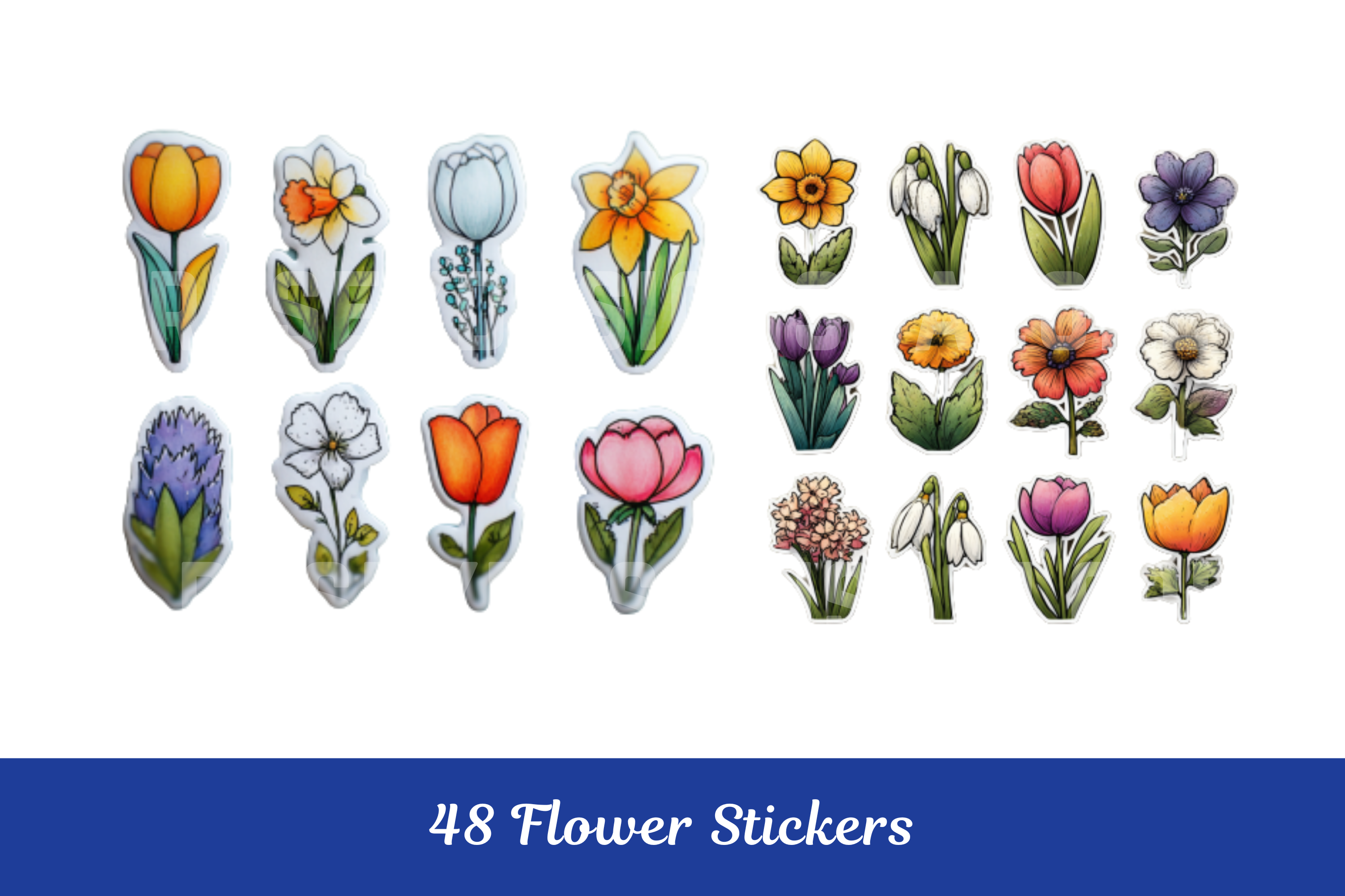 Spring Flower Stickers Variety Pack