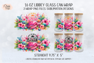 Summer Beach Sea Turtle Glass Can Wrap Graphic by iStyleMagic ...