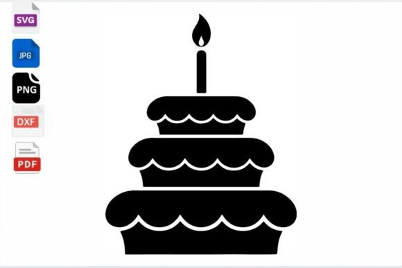 Tiered Birthday Cake SVG Cut File
