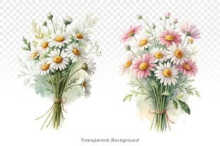 Wild Daisy Bouquet PNG Bundle Graphic by Hega Prakosa · Creative Fabrica