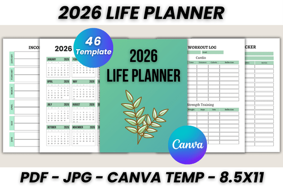 2026 Life Planner Canva Template