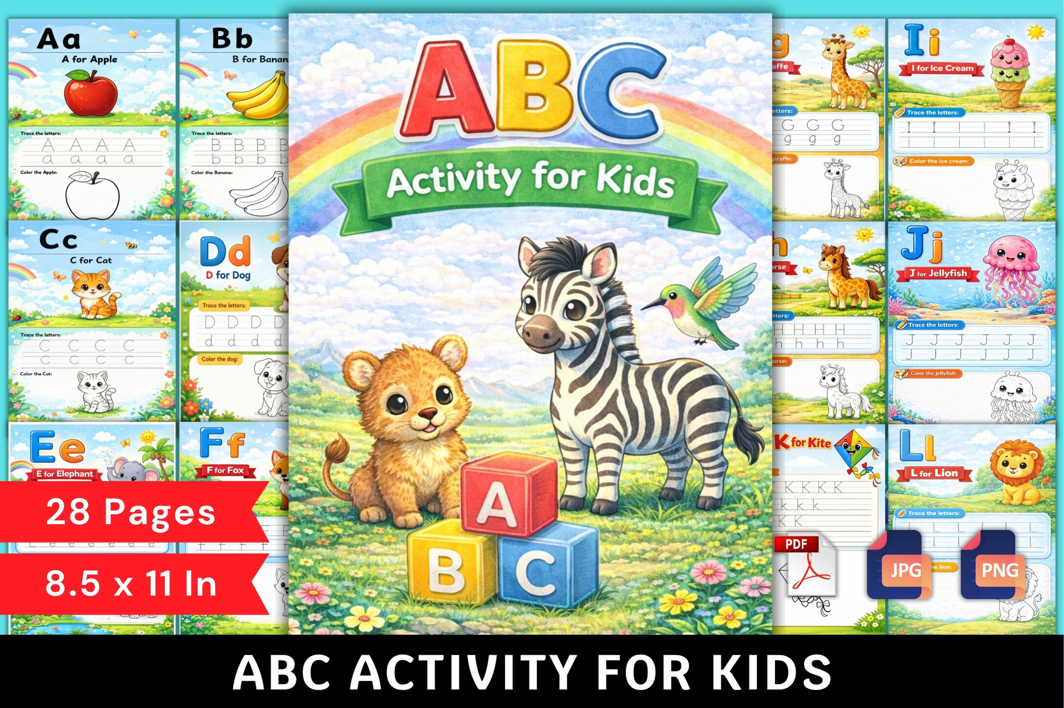 ABC Activity for Kids Graphic by Mahira Pro · Creative Fabrica