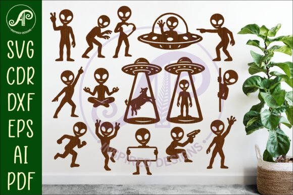 Alien Svg Bundle X Ufo Space Cut File