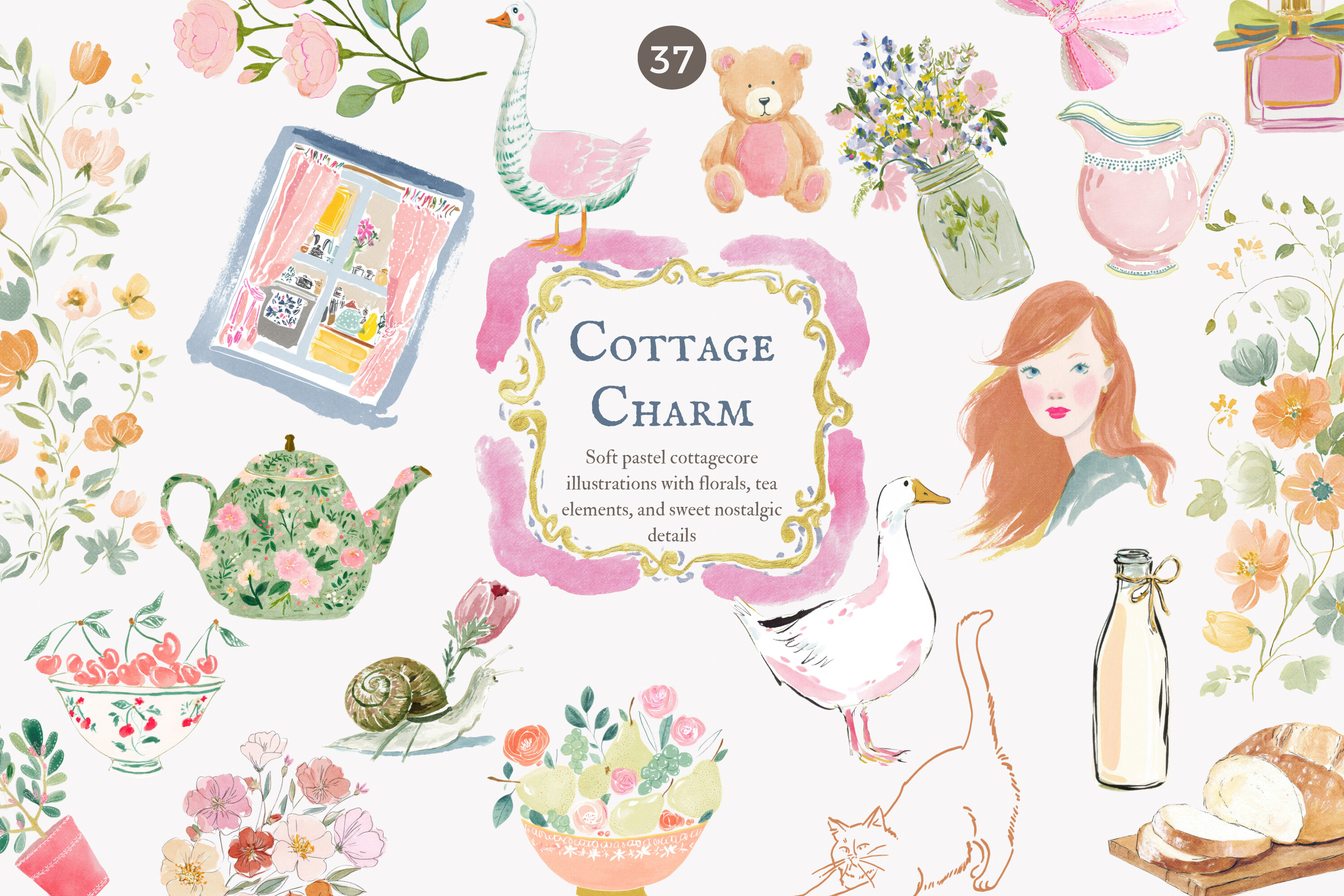 Cottagecore Clipart Set