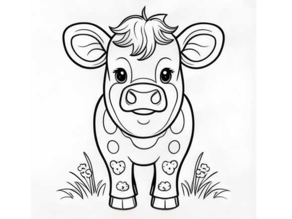 Cow Chibi Cartoon Graphics