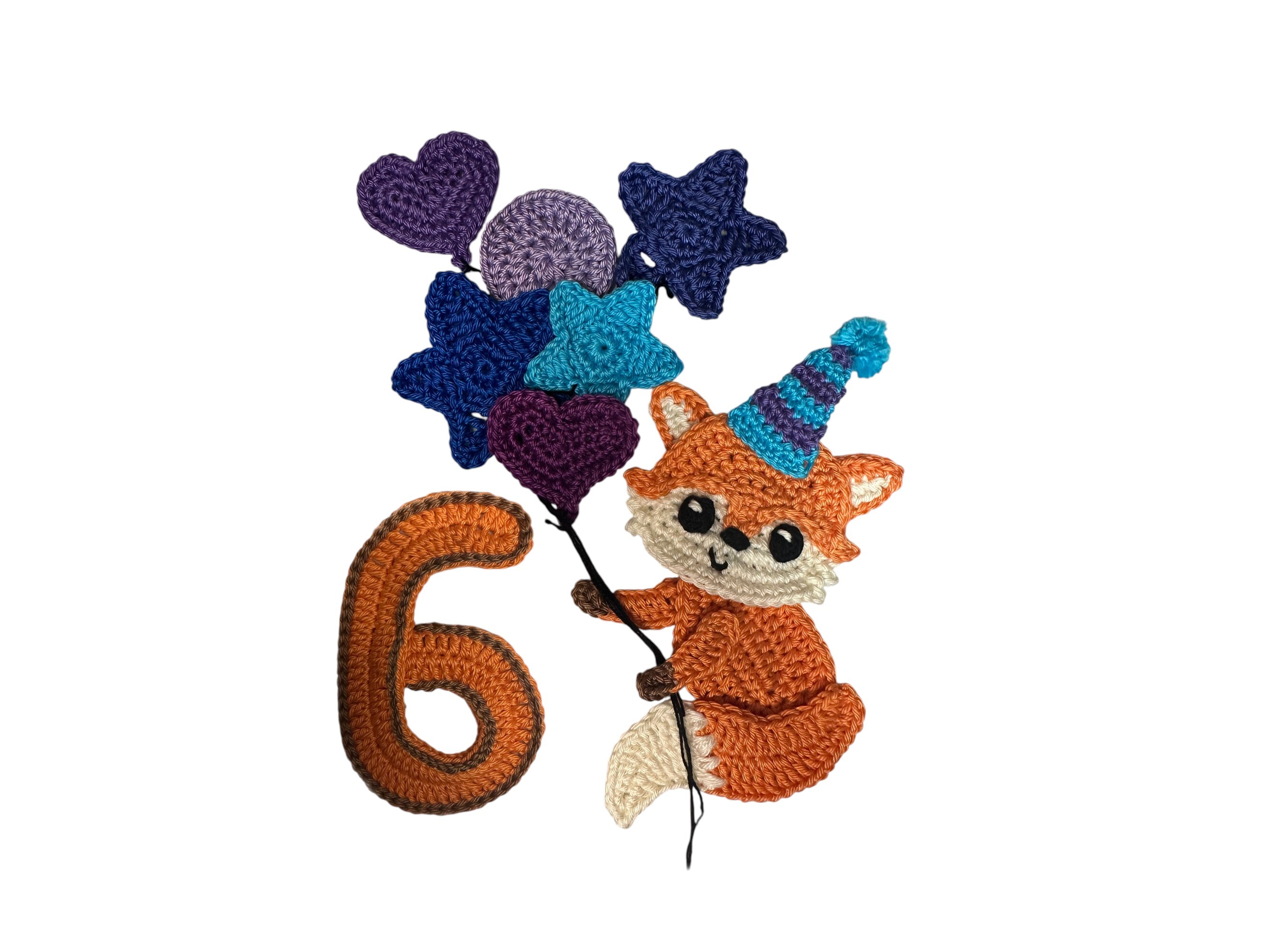 Crochet Animal Number 6 Fox Pattern