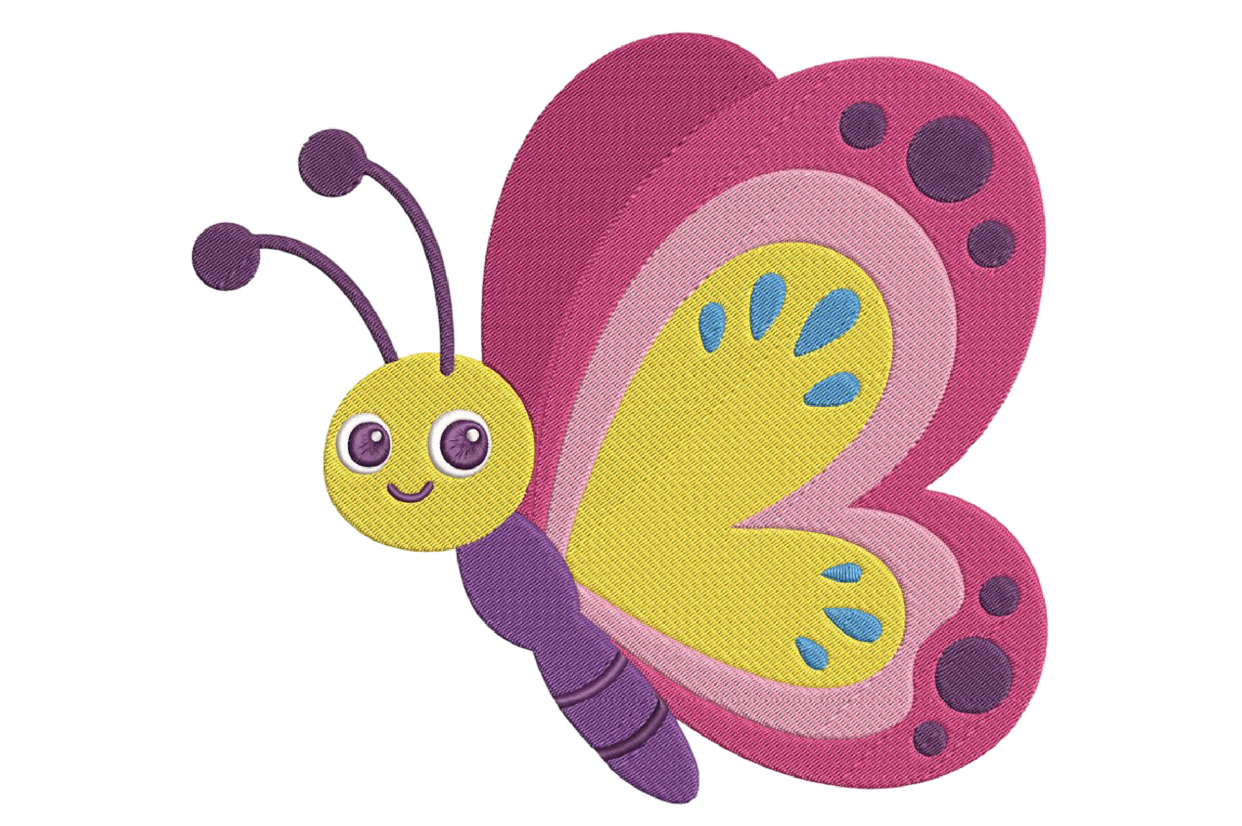 Cute Butterfly Embroidery Design