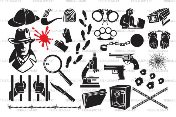 Detective Vector Icons Set