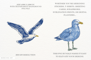 Hand-Drawn Summer Seagull Clipart Graphic by Markicha Art · Creative ...