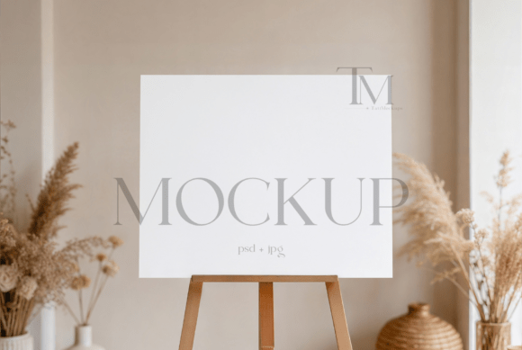 Horizontal Wedding Welcome Sign Mockup