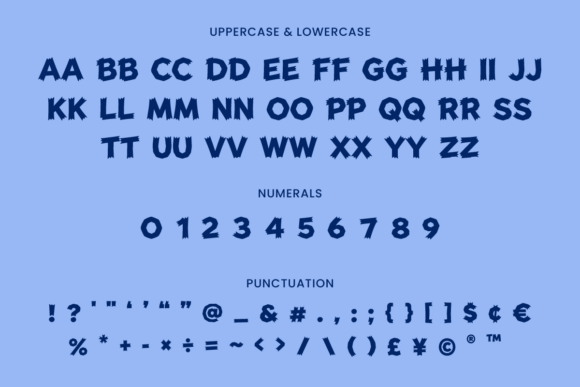 Jagged Action Font PNG with transparent background - Preview 1