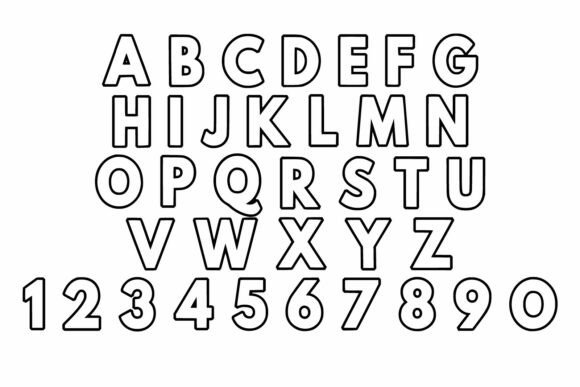 Outline Friday Font PNG with transparent background - Preview 4