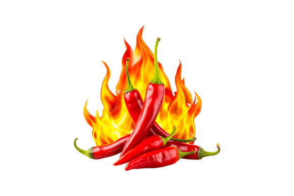 Hot Chili Pepper is on Fire 3D Icon Graphic Icons By stockmarket
