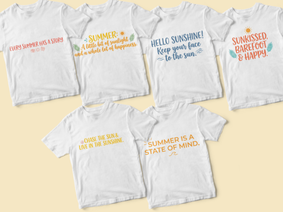 Preview of Beach Summer Vacation T-Shirt Bundle PNG T-shirt, sticker, and sublimation design