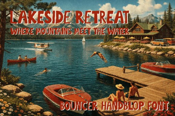 Bouncer Handblop Font - Preview 5