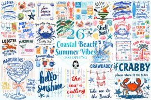 Coastal Beach Vibes Summer Bundle Graphic by Cat Lady · Creative Fabrica