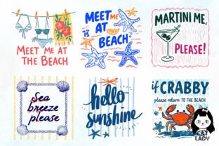 Coastal Beach Vibes Summer Bundle Graphic by Cat Lady · Creative Fabrica