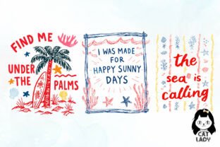 Coastal Beach Vibes Summer Bundle Graphic by Cat Lady · Creative Fabrica