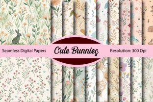 Cute Bunnies Seamless Digital Paper Graphic by Colourful · Creative Fabrica