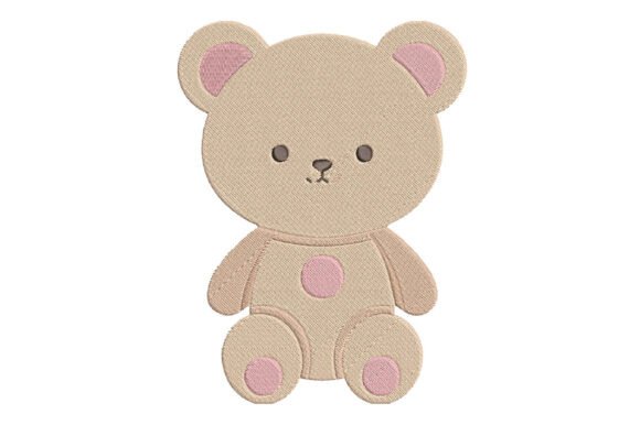 Cute Teddy Bear Embroidery Design