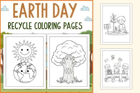 Earth Day Recycle Coloring Pages