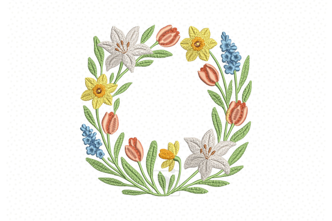 Easter Flowers Wreath