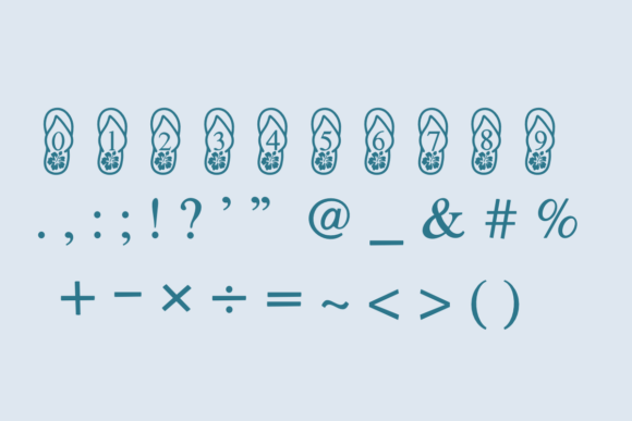 Flip Flop Beach Font PNG with transparent background - Preview 4