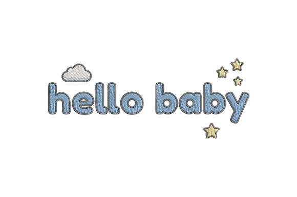 Hello Baby Embroidery Design Babykamer Borduurwerkdesigns Door Pixels.Craft