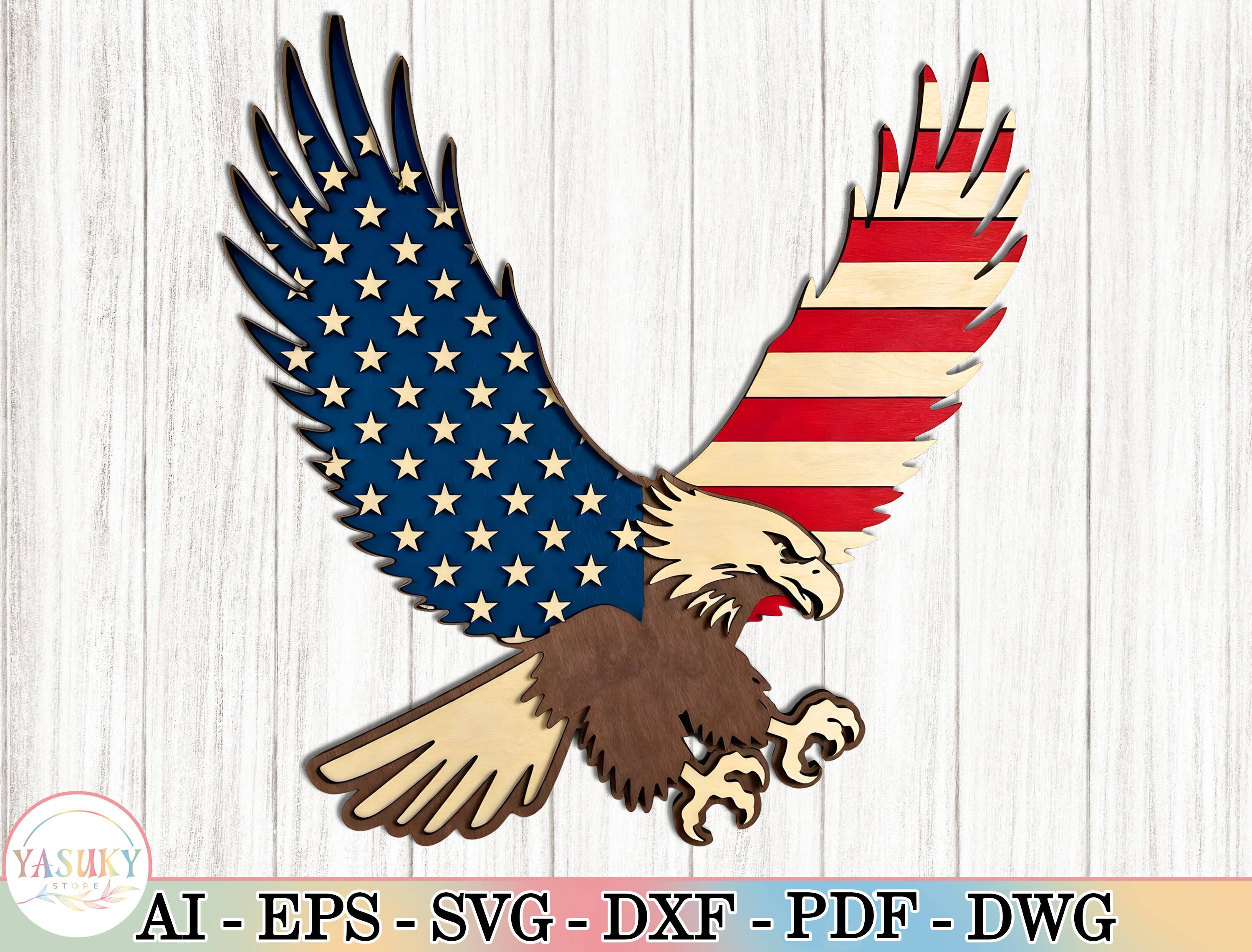 Layered Eagle Laser Cut File SVG · Creative Fabrica