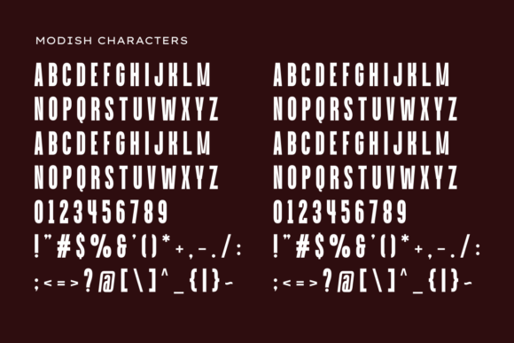 Modish Font PNG with transparent background - Preview 1