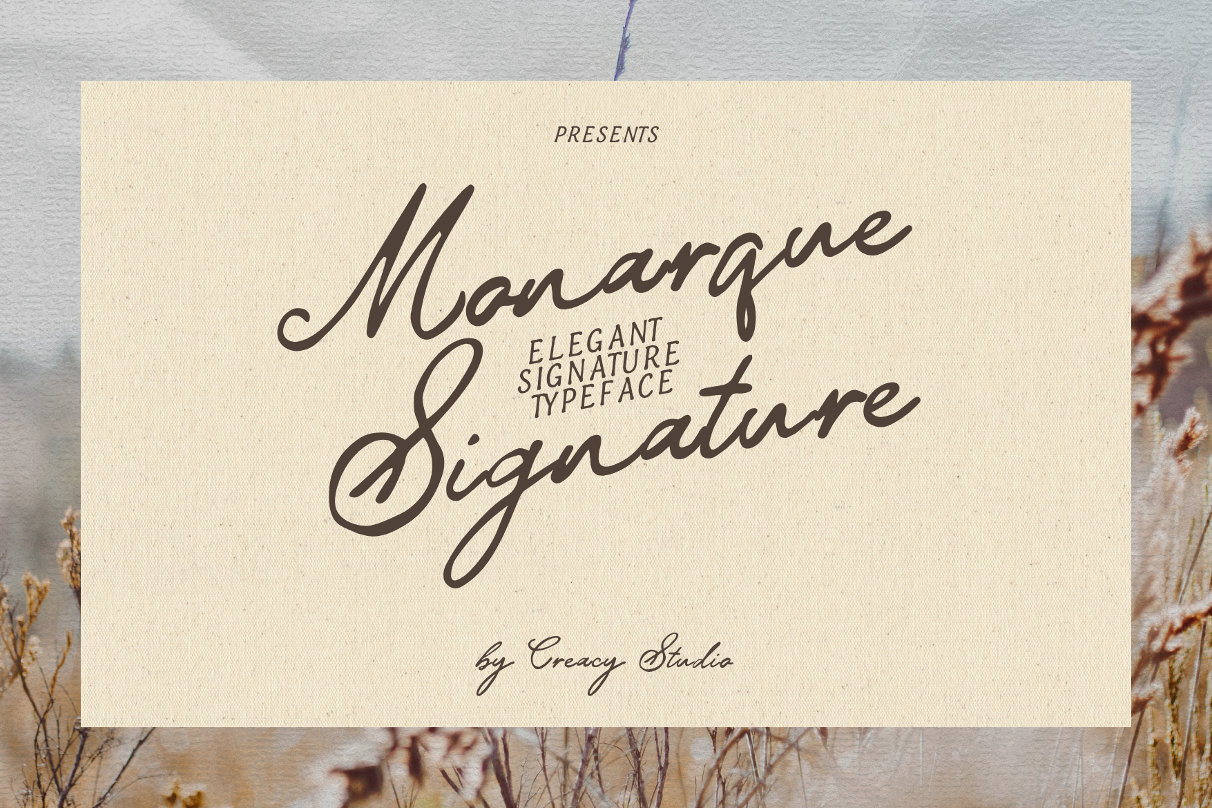 Monarque Signature preview - bold modern signature-style script