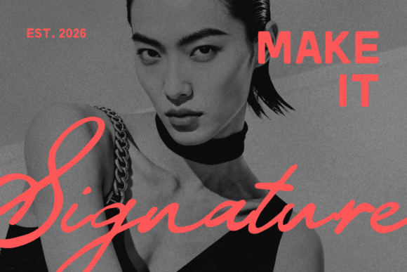 Monarque Signature Font PNG with transparent background - Preview 4