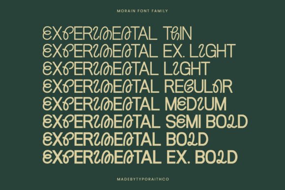 Morain Display Font PNG with transparent background - Preview 1