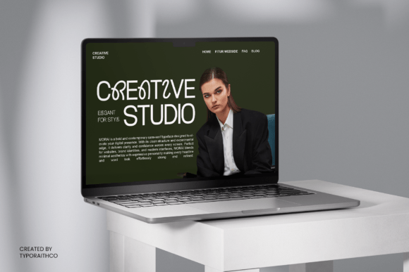 Morain Display Font PNG with transparent background - Preview 6