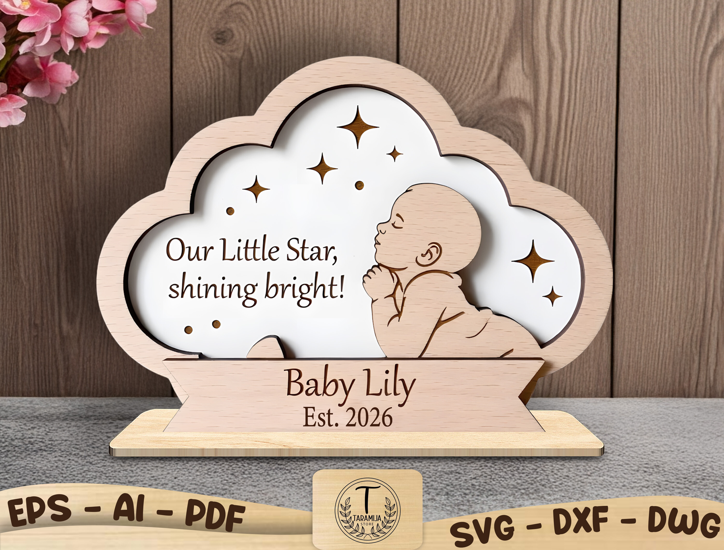 Personalized Baby Name Sign SVG · Creative Fabrica