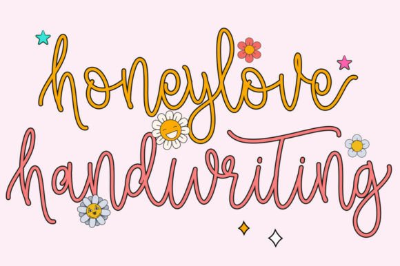 Pinky Honey Font PNG with transparent background - Preview 5