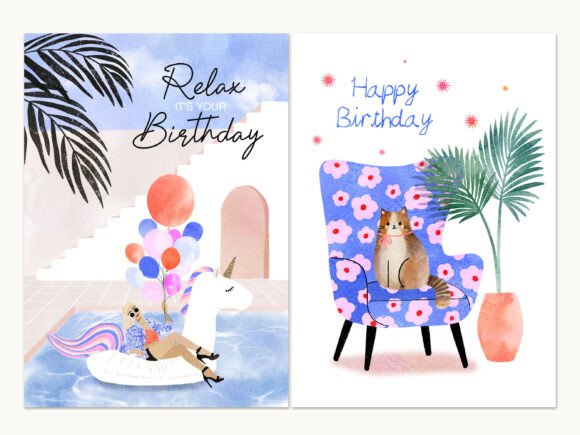 Relax & Celebrate Birthday Cards Set