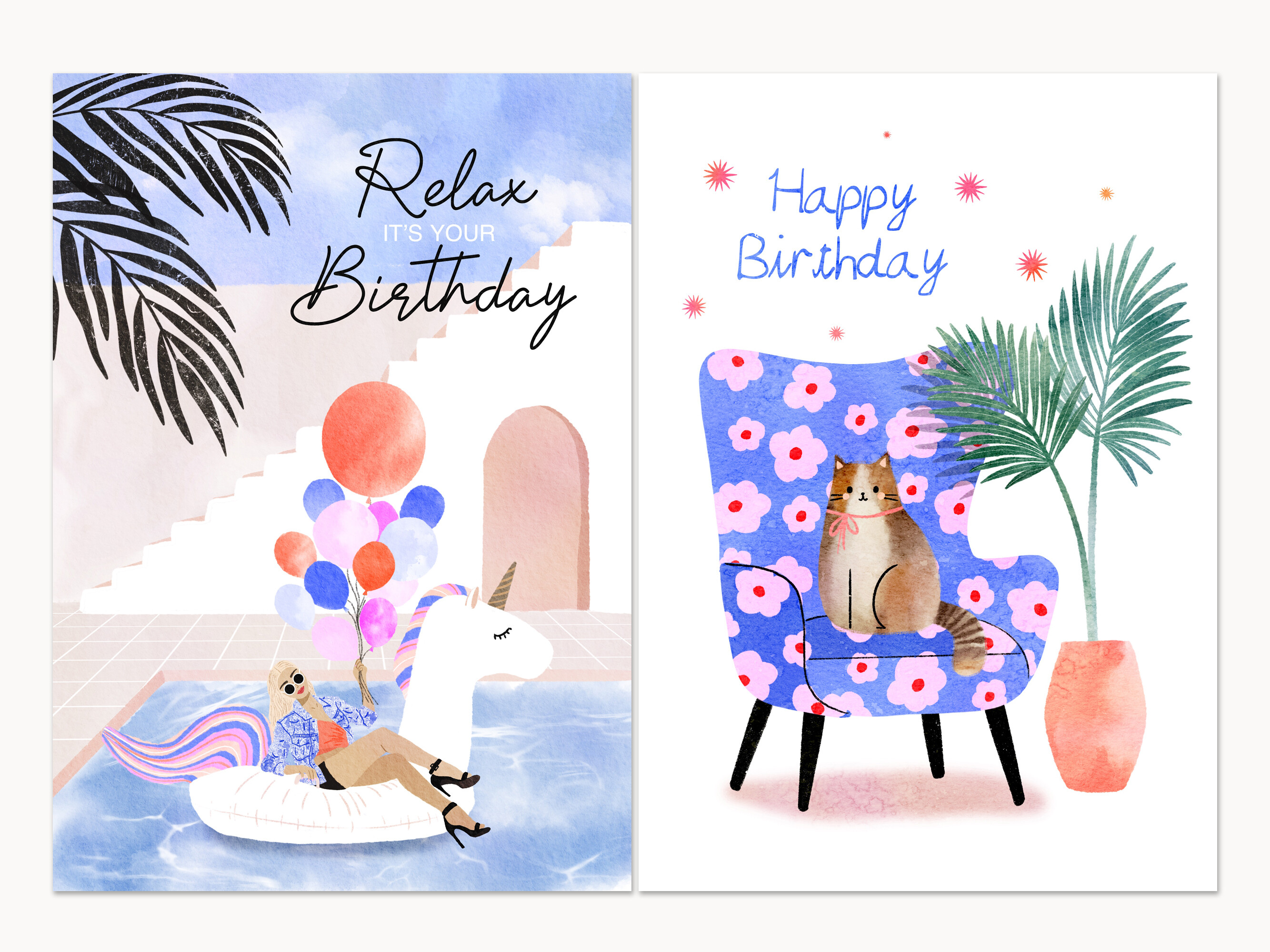 Relax & Celebrate Birthday Cards Set