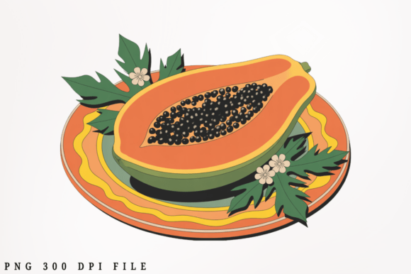 Retro Summer Fruit PNG Clipart Design