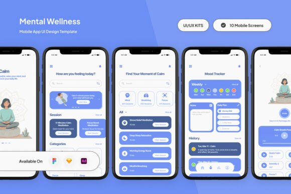 Serenia - Calm Wellness App UI Kit