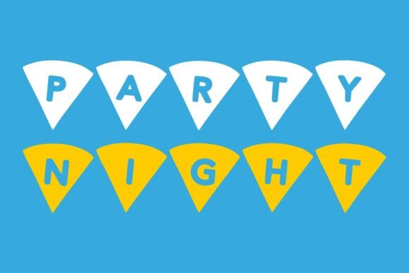 Simple Banner Font PNG with transparent background - Preview 1