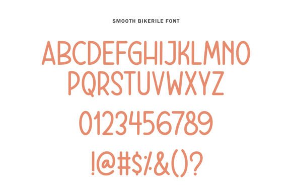 Smooth Bikerile Font PNG with transparent background - Preview 2