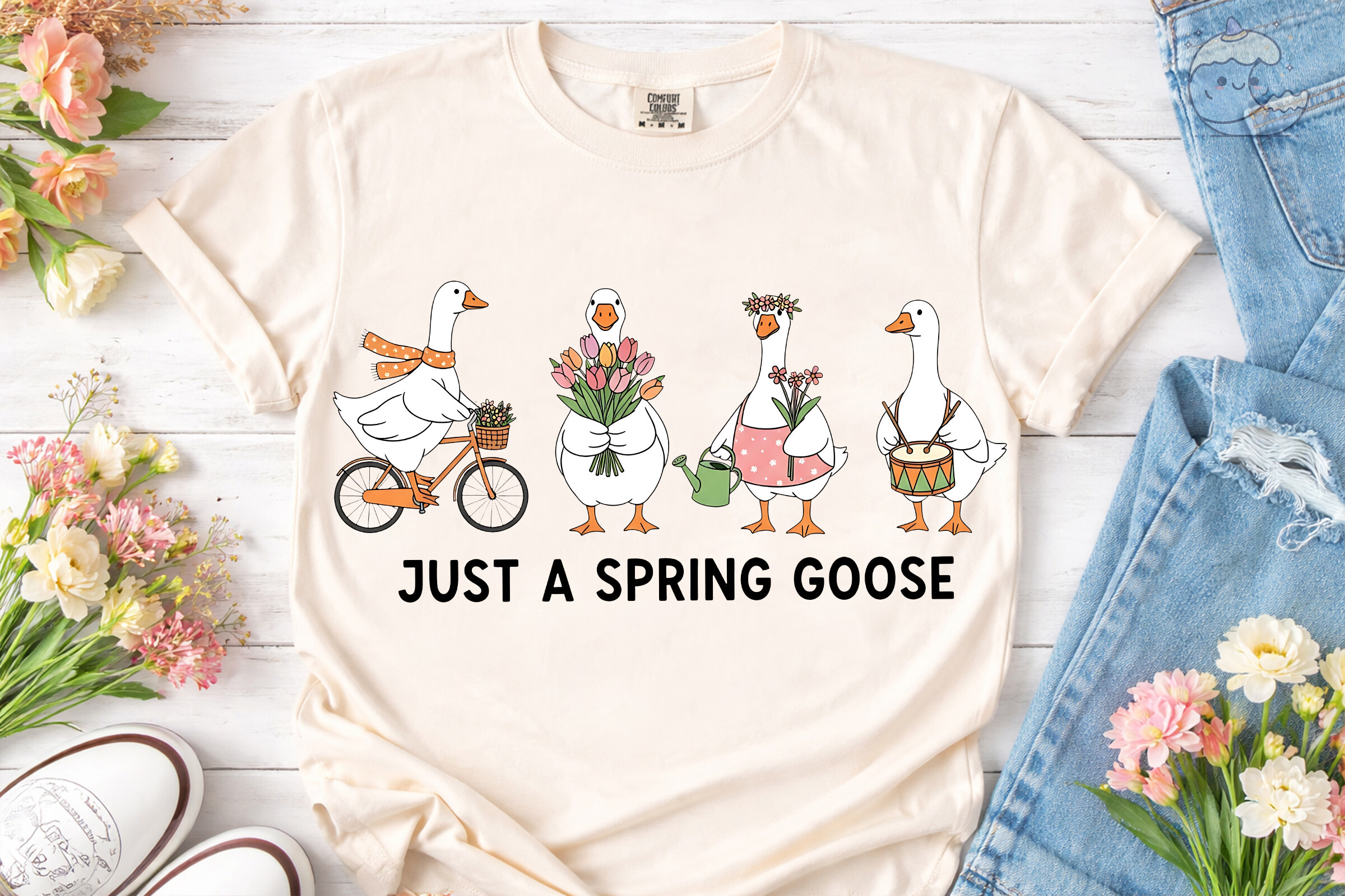 Springtime Goose Spring Goose PNG Clipart Bundle Graphic by Dreamtidestudio · Creative ...
